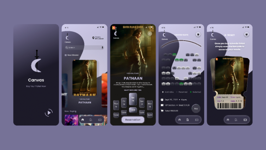 Movie Ticket Booking Figma Free Mobile Template