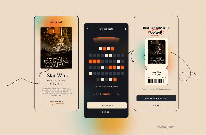 Movie Time Figma Mobile App Template