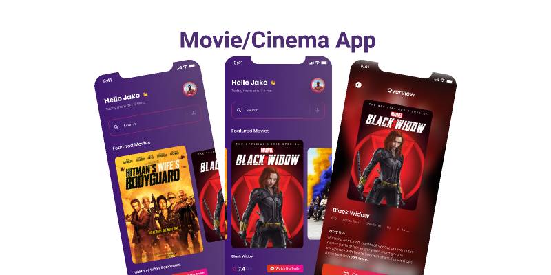 Movie/Cinema App Figma Template