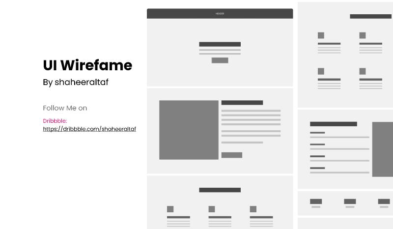 Multipurpose Template Figma Wireframe