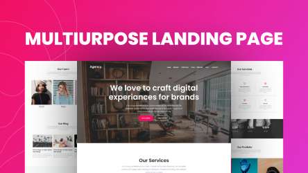 Multipurposse Landing Page Figma Free Design