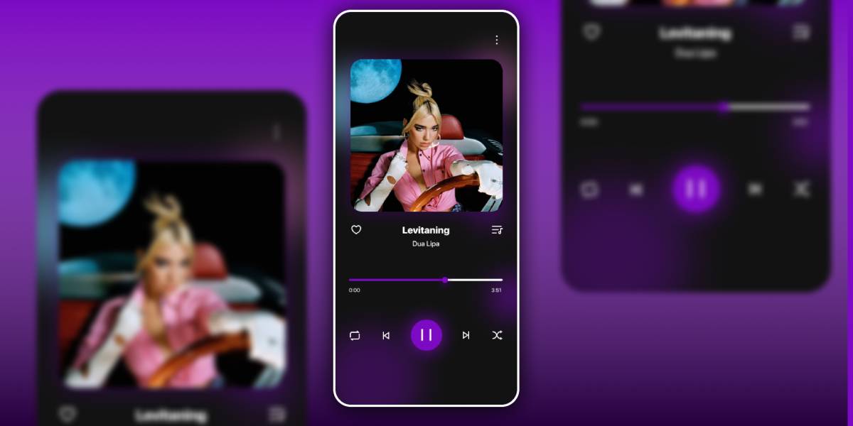 Music App Design by SaljugProductions | Dua Lipa