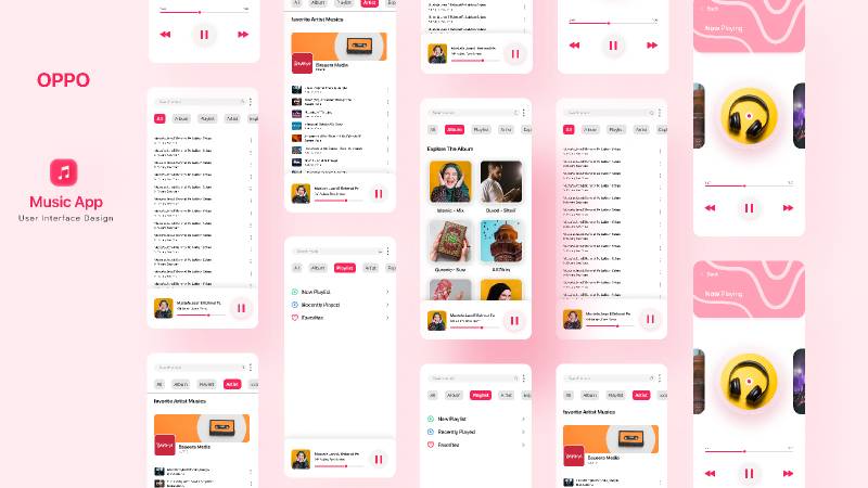 Music App Design OPPO Music App Figma