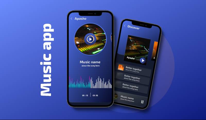 Music app Figma Mobile Template