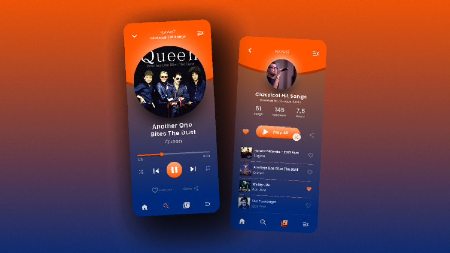 Music Player Figma Free Mobile Template