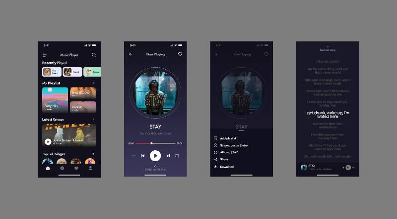 Music Player Figma Mobile Template