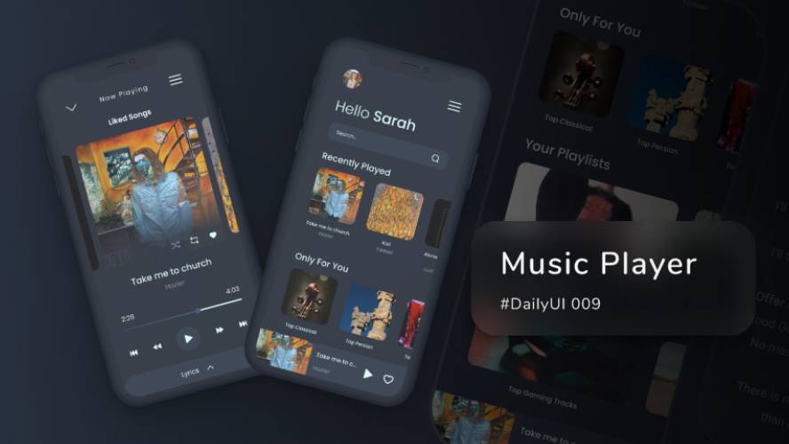 Music Player Figma Template Free Download
