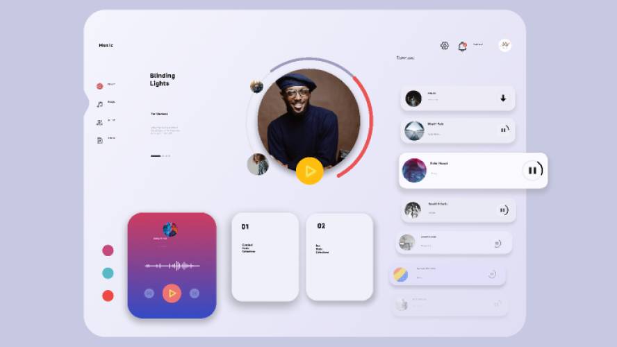 Music web figma template