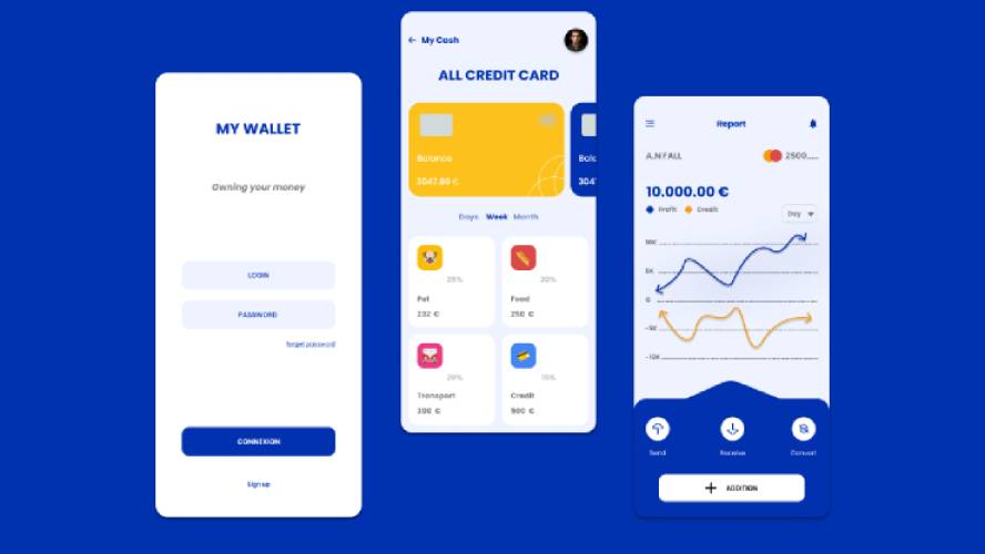 My wallet figma free mobile ui kit