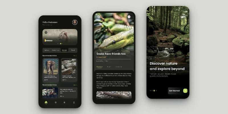 Natgeo Animal Mobile App Figma Free Resource