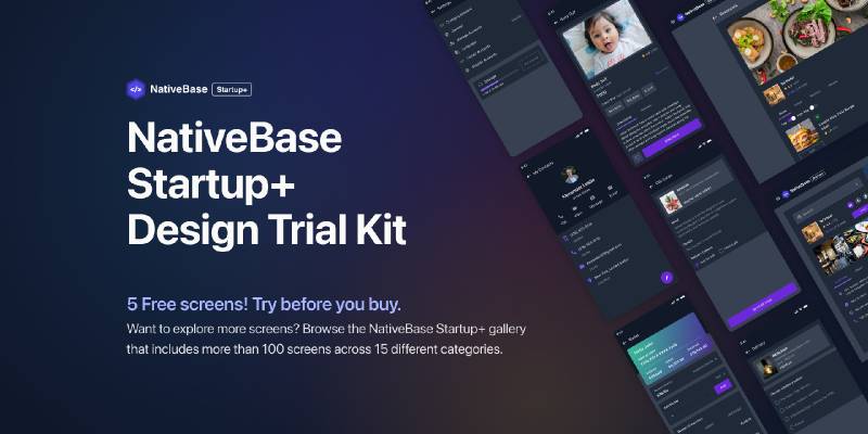 NativeBase Startup+ Design Trial Figma Ui Kit