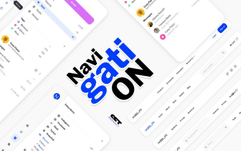 Navigation UI design templates Figma Template