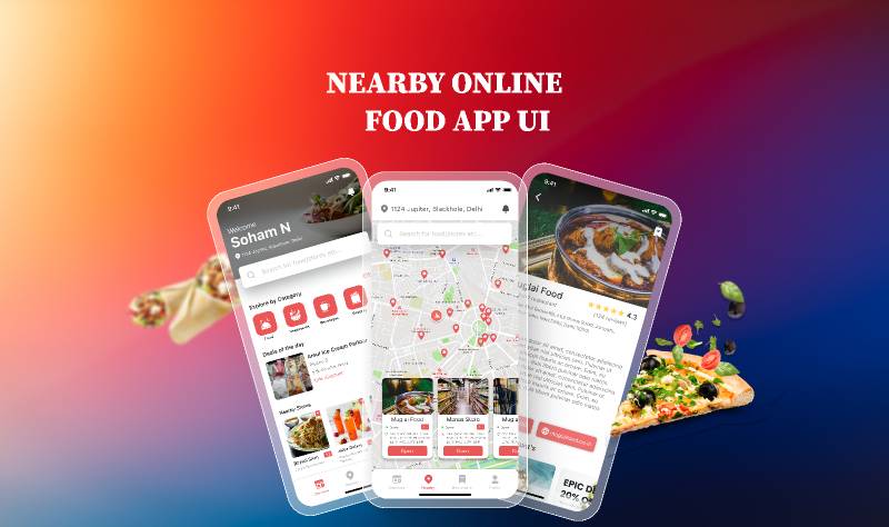 Nearby Food Store App UI Figma Template