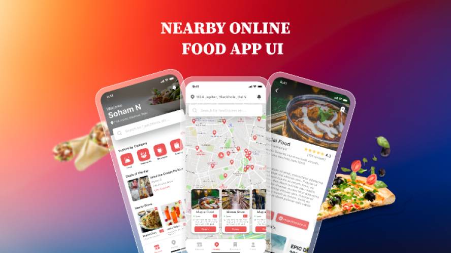 Nearby Food Store App UI Figma Template