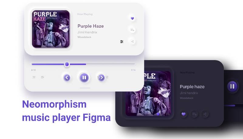 Neomorphism music player Figma