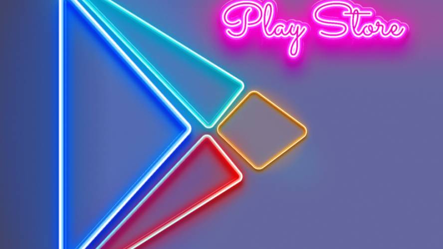 Neon playstore logo figma design