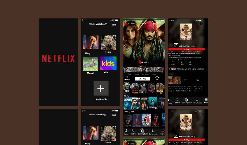 Netflix App Design Figma Template