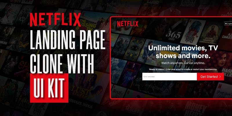 Netflix Landing Page UI Clone Figma Template