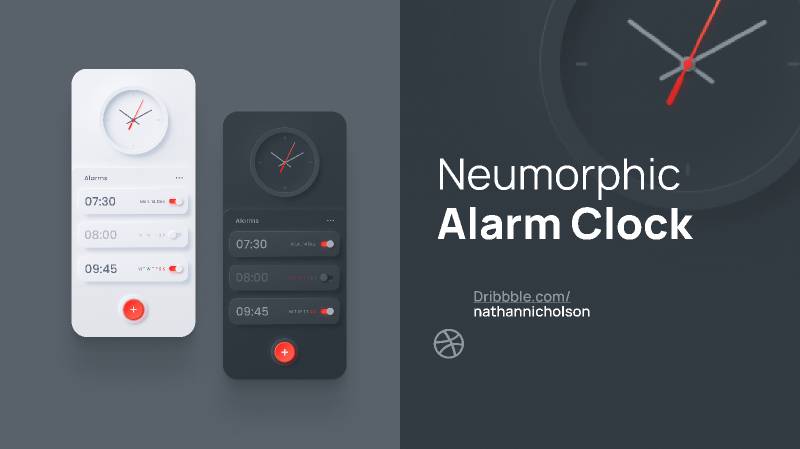 Neumorphic Alarm Clock