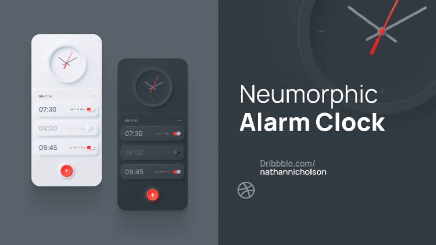 Neumorphic Alarm Clock