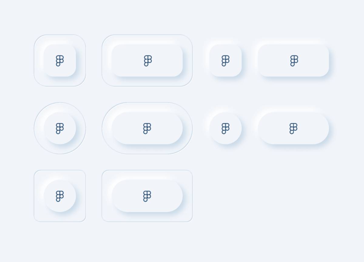 Neumorphism UI-Buttons Figma Ui Kit