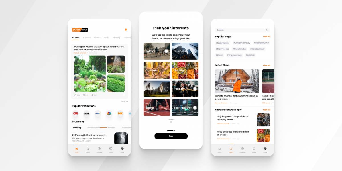 News Reading App UIUX Exploration Figma Template