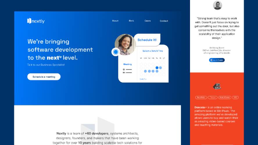 Nextly Figma Landing Page