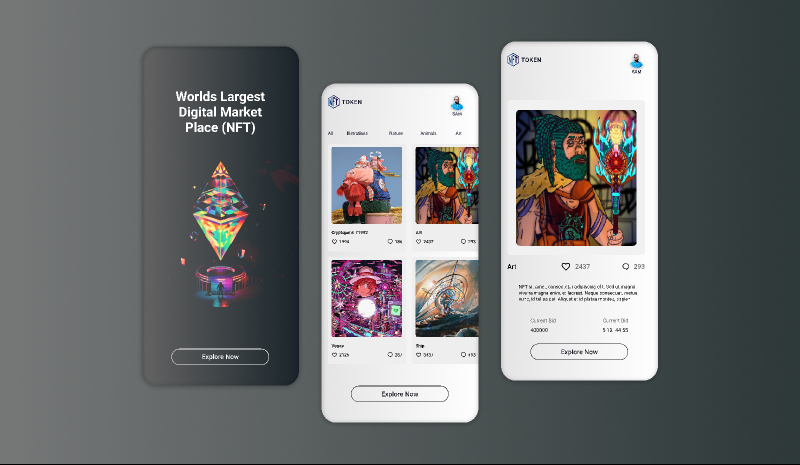 NFT Market Mobile App UI Kit