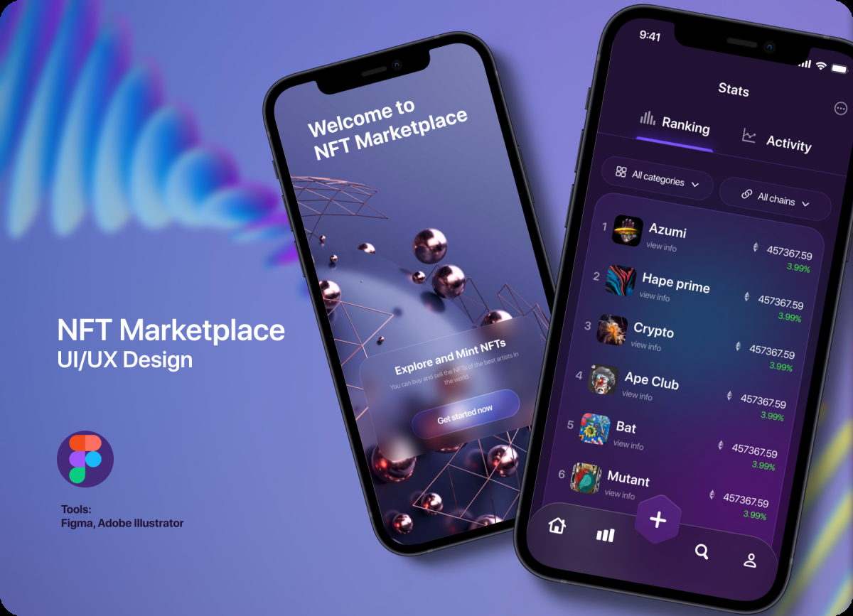 NFT Marketplace App-UI design