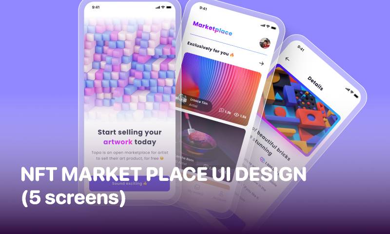 NFT Marketplace Figma Mobile UI Kit