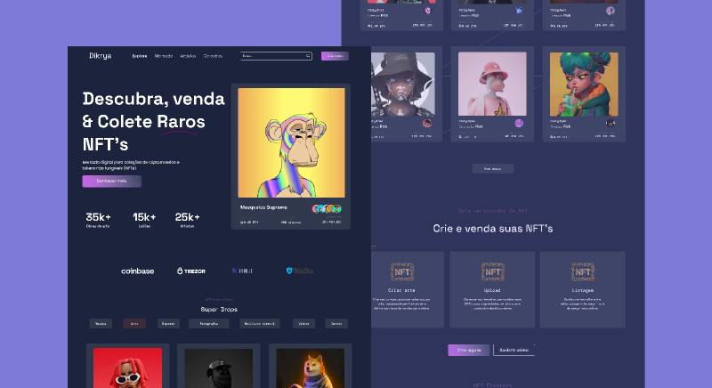 NFT Marketplace Figma Website Template