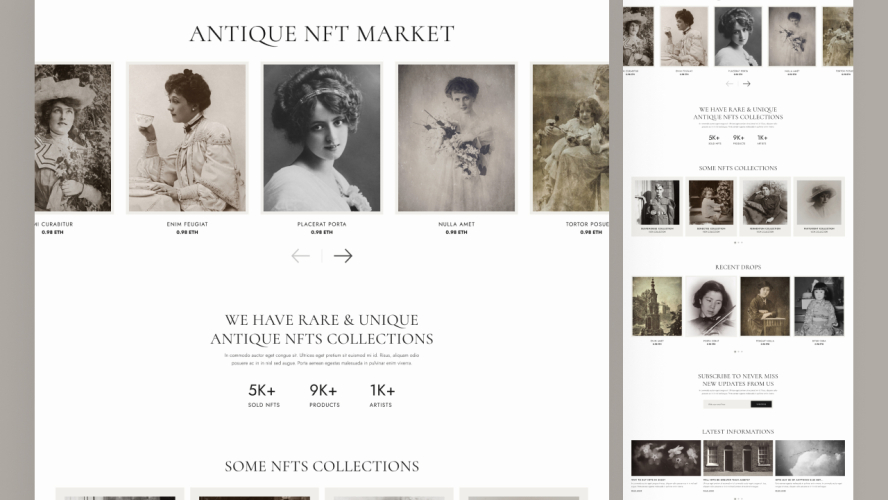 NFT Marketplace Free Figma Web Design