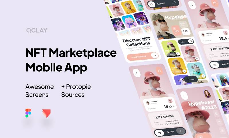 NFT Marketplace Mobile App Figma Template