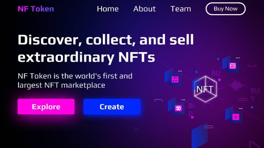 NFT platform Figma Landing Page