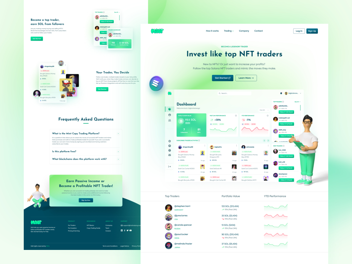 NFT Trading Landing Page