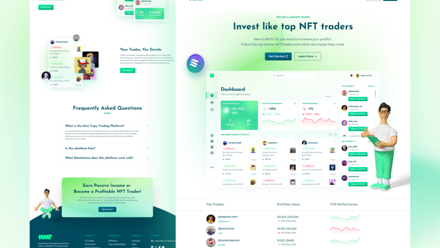 NFT Trading Landing Page