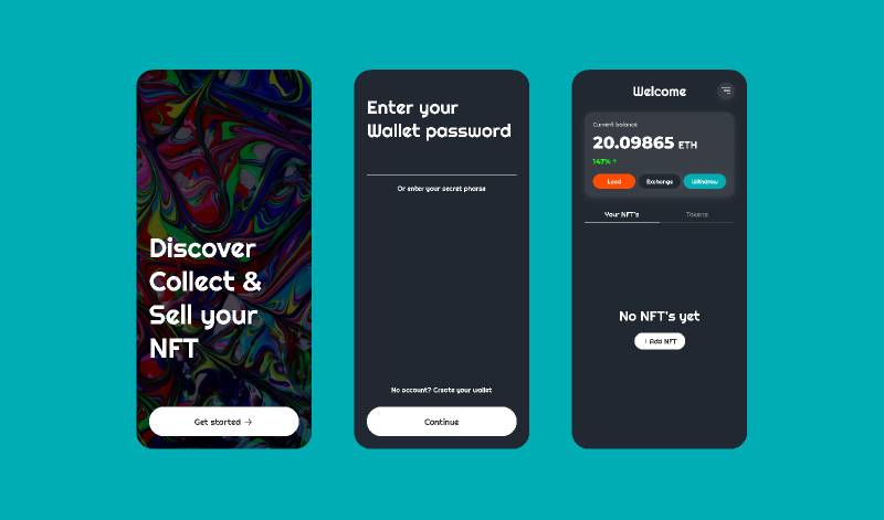 NFT Wallet Figma Mobile App Template