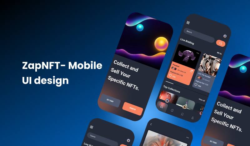 NFTCrop - Mobile UI design Figma Template