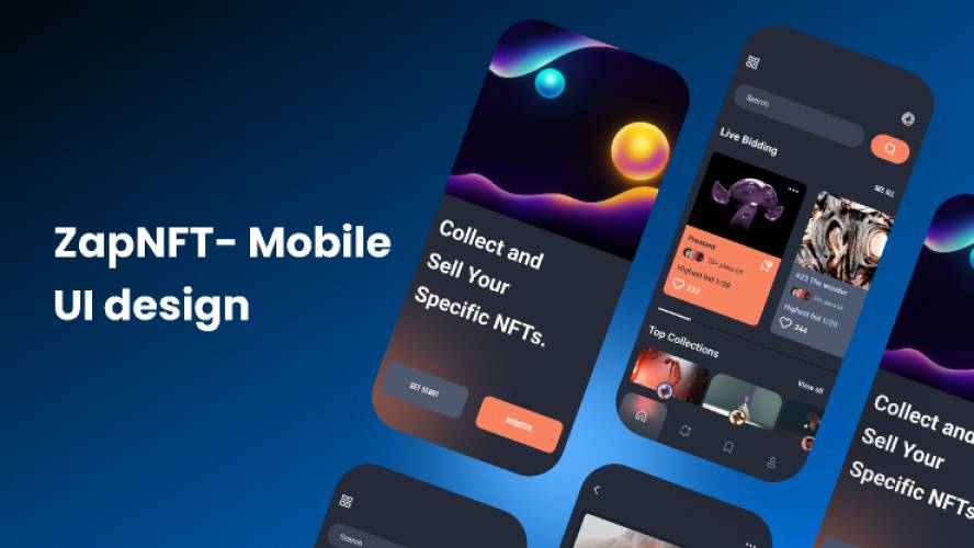 NFTCrop - Mobile UI design Figma Template