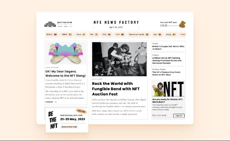 NFX News Factory Figma Template
