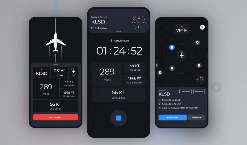 Nice Flight – Pilot App Figma Template