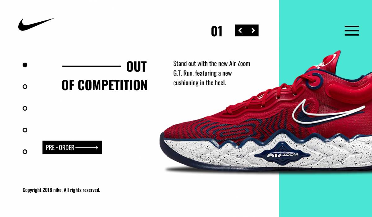 Nike Online-shop Landing Page Figma Template