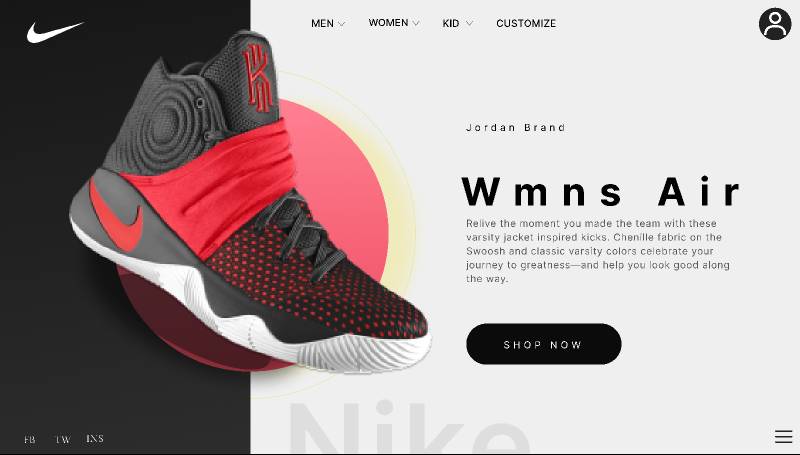 NIKE Promo Page - Figma Website Template