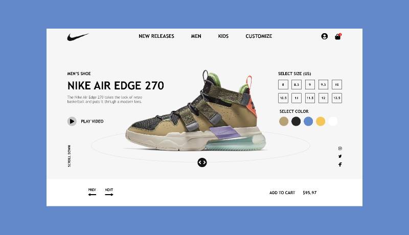 Nike Promo Page Design Figma Template