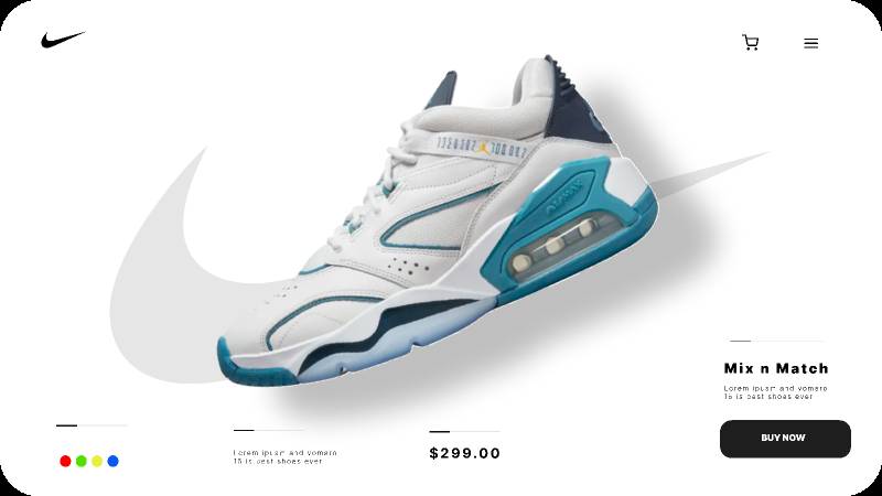Nike Shoe Design Figma Template