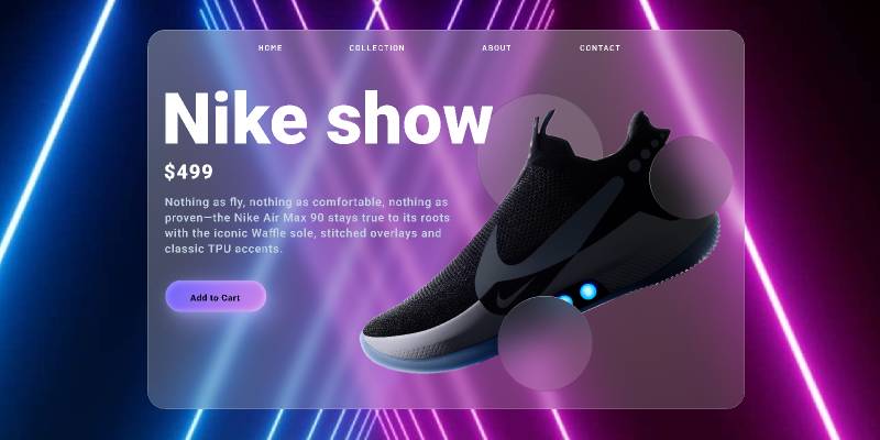 Nike Shoes Landing page Figma Website Template