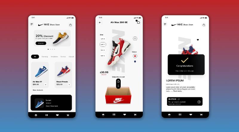 Nike Shoes Shop - Figma Mobile Template