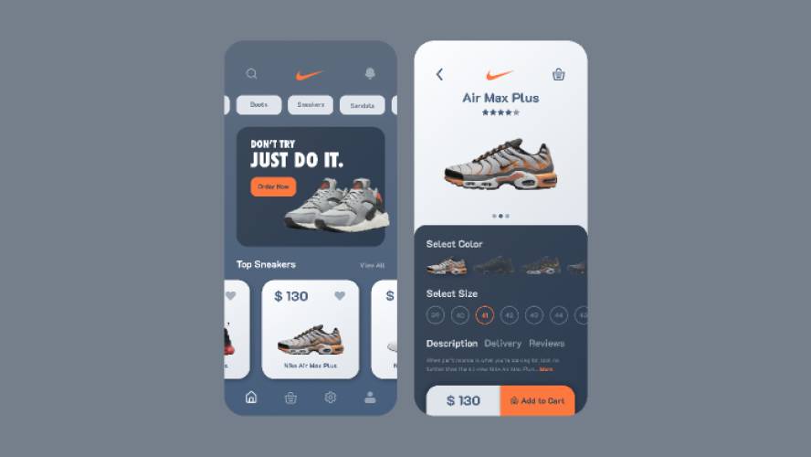 Nike Sneakers Store Figma Mobile App
