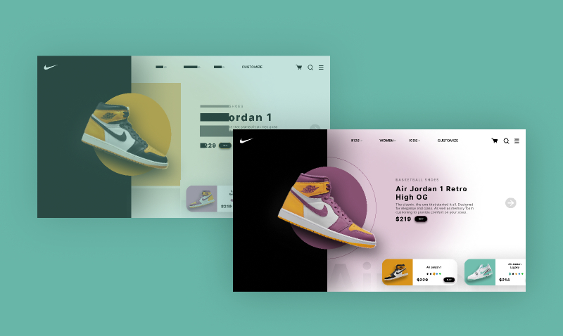 Nike Website UI Design Hero Section Figma Resource