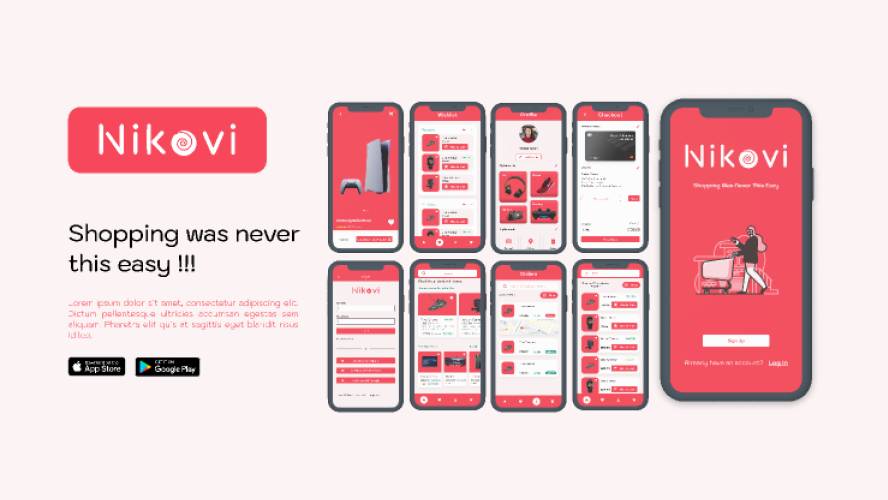 Nikovi Ecommerce Figma App UI Design